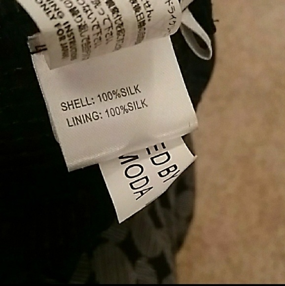 NWOT Italian designer black silk & sequin top - Picture 3 of 5